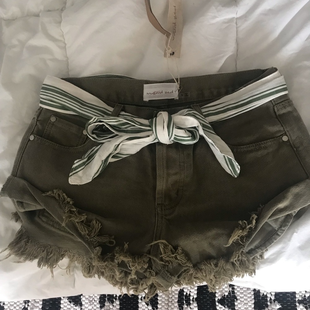 Olive green shorts